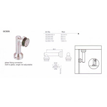 Parede de vidro do conector da fixação ao vidro, ângulo não ajustável